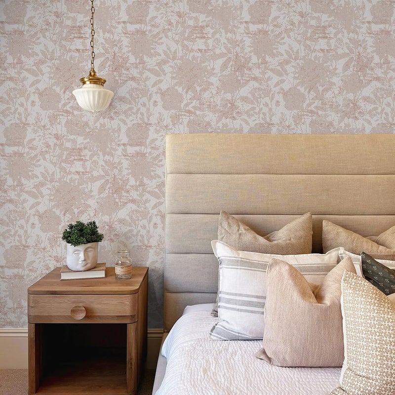 Tempaper Dusted Pink Garden Floral Removable Peel and Stick Floral Wallpaper, 20.5 in X 16.5 ft, Made in the USA - Image 2